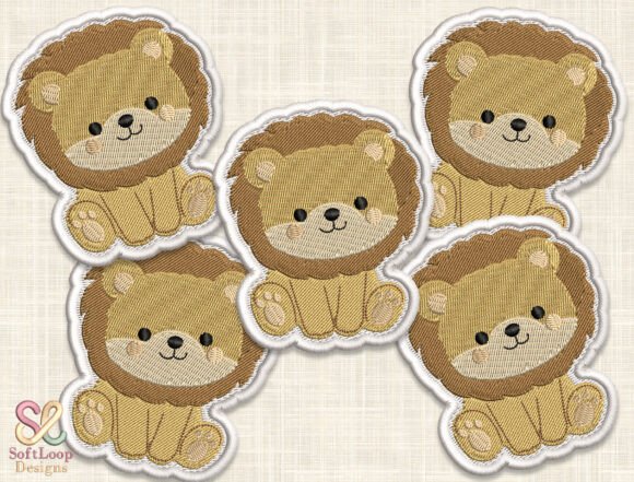 Adorable LION Patch for Embroidery Projects