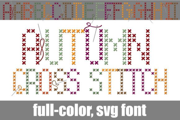 Autumn Cross Stitch: A Cozy and Crafty Embroidery Font