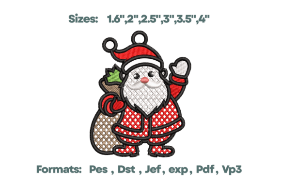 Charming FSL Santa Claus Ornament for Festive Embellishments