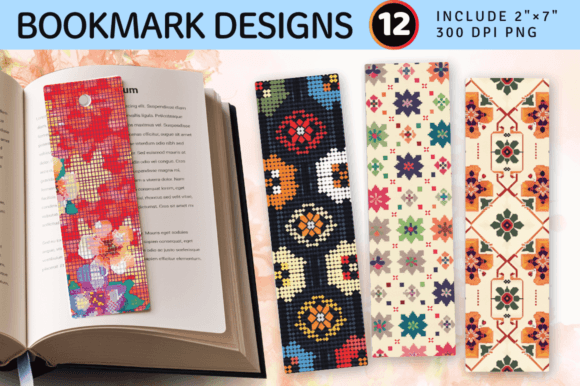 Cross Stitch Embroidery Bookmark Design