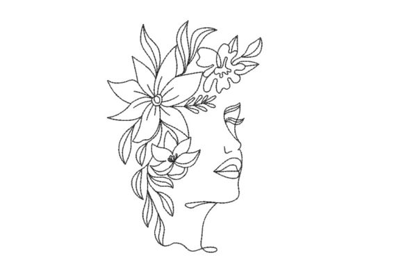 Face with Flowers: A Festive Embroidery Gem