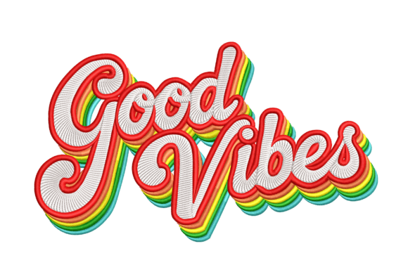 Good Vibes Retro: A Versatile Embroidery Design