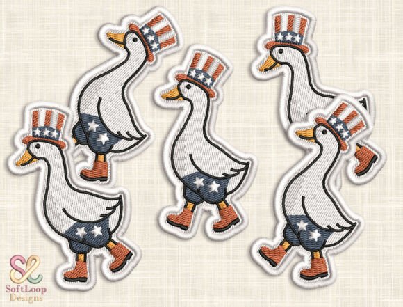 Patriotic Goose Patch for Craft Fair Success
