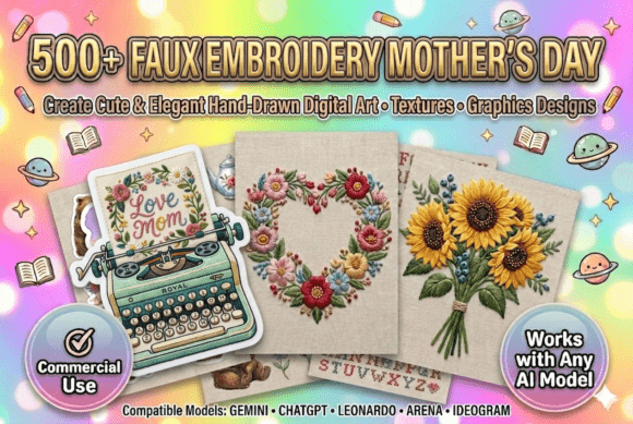 Review: 500 Faux Embroidery Mother's Day Prompts