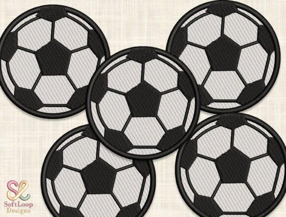 Score with SOCCER BALL Patch Embroidery Design