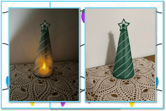 Striped Tall Wide Christmas Tree-FSL: A Festive Embroidery Delight