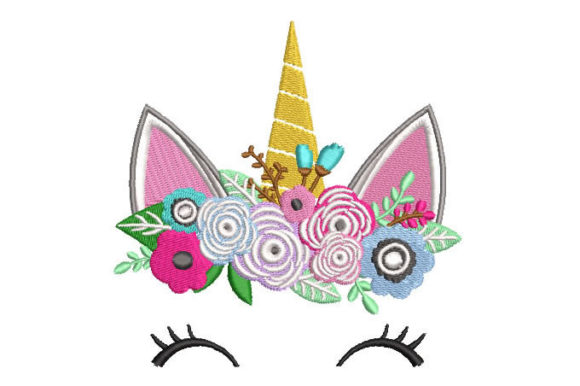 Vibrant Unicorn with Flowers for Business Merch